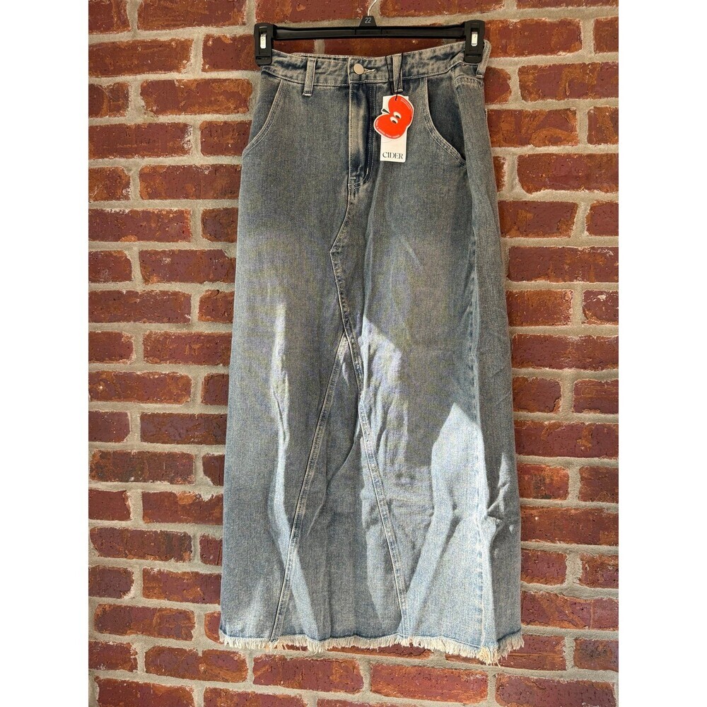 NWT Cider denim maxi skirt size small